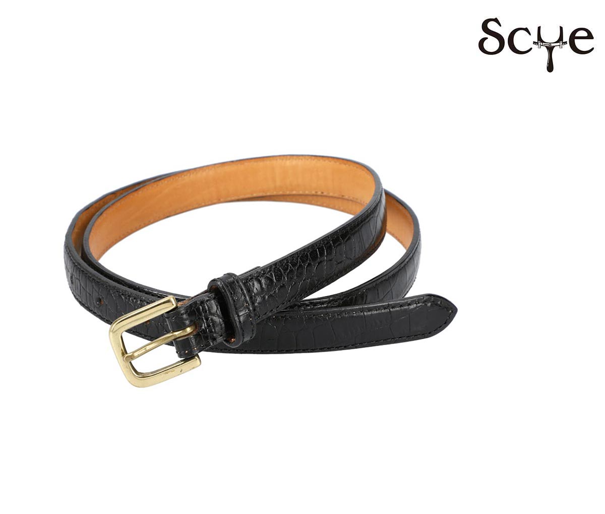 SCYE サイ クロコ型押し ドレス ベルト Press Croco Dress Belt (3326