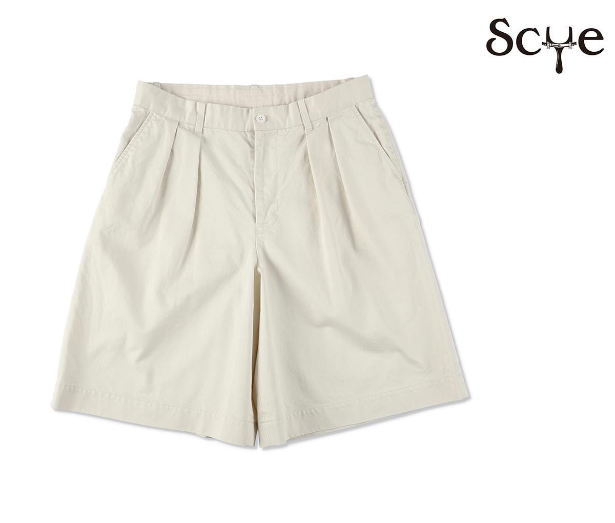 SCYE サイ サンホアキン コットン チノ プリーツ ショーツ San Joaquin