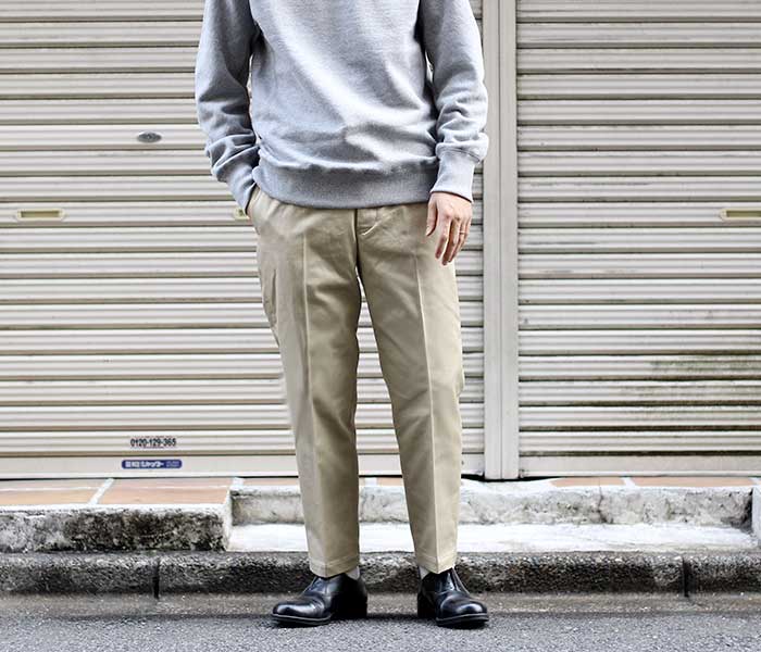 BOWWOW「WORK TROUSERS DUSTY - チノトラウザース」 - Mate-N-Raw