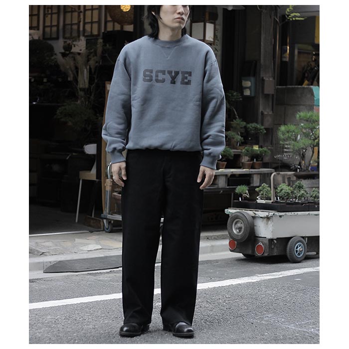 SCYE サイ ストレッチ コットン ドリル ワイド テーパード