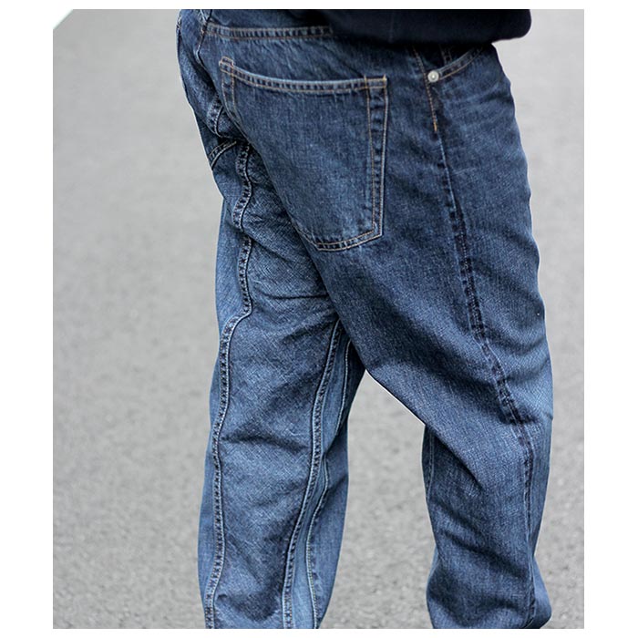 SCYE サイ ユーズドウォッシュ ペグトップ デニム Selvedge