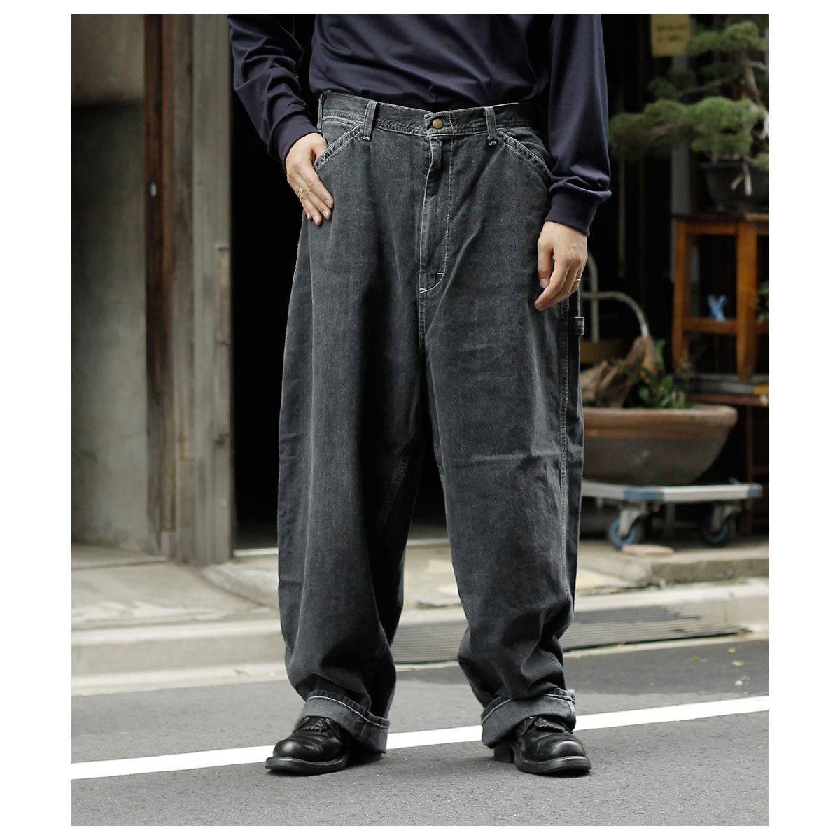 新色ブラック PELLICULE stone-deco sweat pants stone-deco sweat pants｜PELLICULE | ぺリキュール