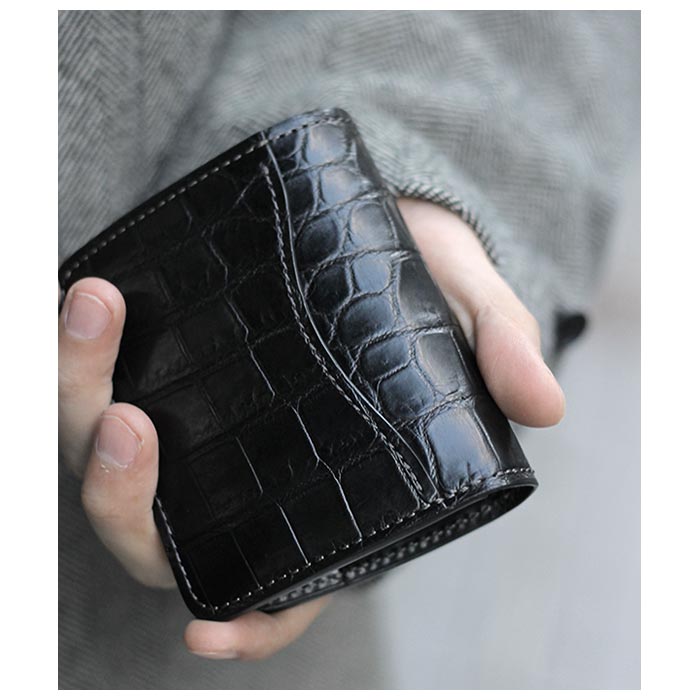 WILDSWANS ワイルドスワンズ 別注CROCODILE LEATHER MINI WALLET