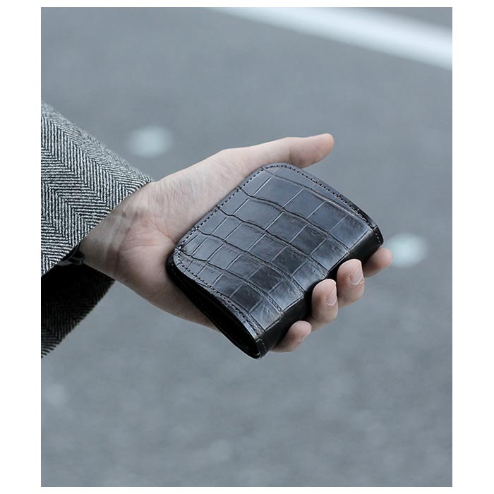 WILDSWANS ワイルドスワンズ 別注CROCODILE LEATHER MINI WALLET