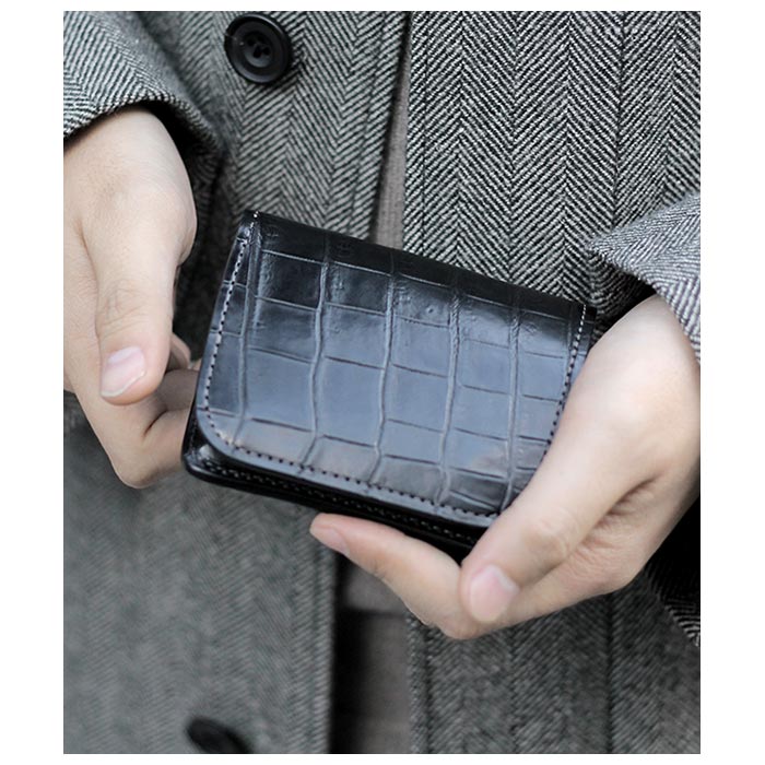 WILDSWANS ワイルドスワンズ 別注CROCODILE LEATHER MINI WALLET