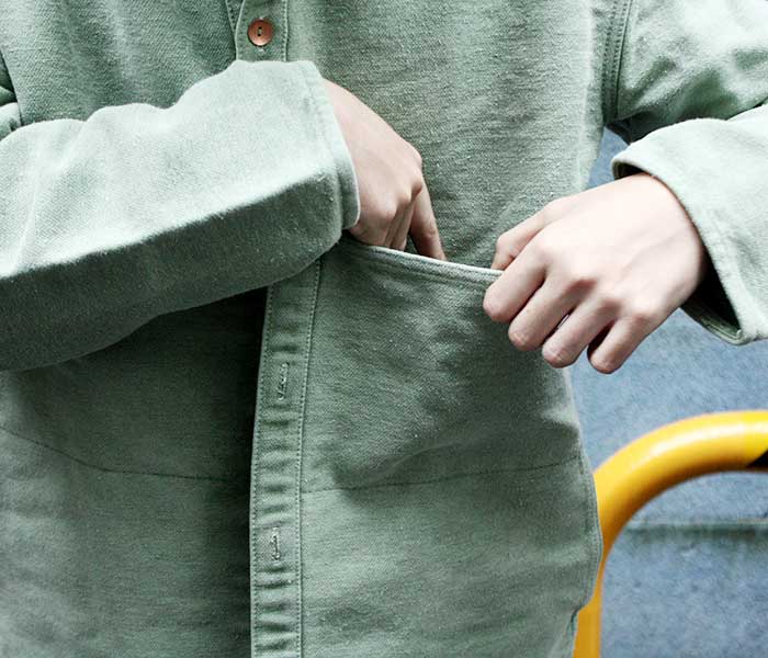 TENDER CO コットンウール ネイビーシャツ TENDER CO コットンウール ネイビーシャツ SHIRTS | PRODUCT