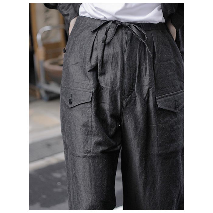 ULTERIOR シャンブレーギャバジンミルトラウザー トープ サイズ5 ulpt23ec01u.jpg