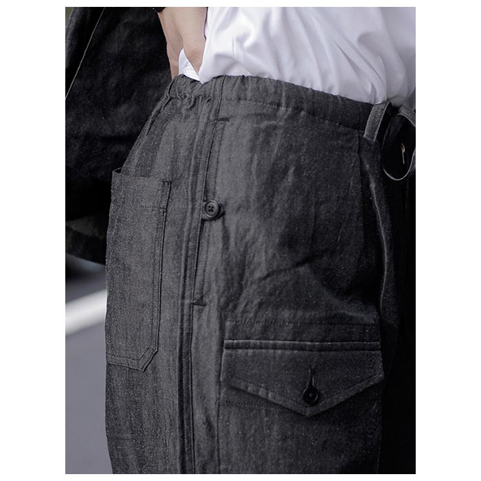 ulterior アルテリア　ナイロンカーゴパンツ　サイズ4 アルテリア ULTERIOR ナイロン エアポプリン ミリタリーパンツ NYLON