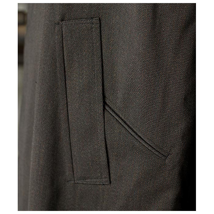 アルテリア ULTERIOR メランジェ ウールギャバジン ハリントンコート