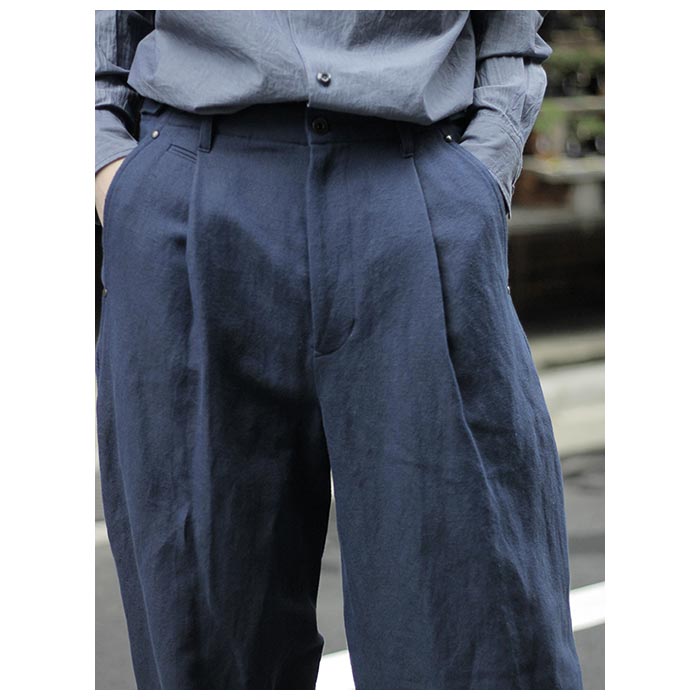 アルテリア ULTERIOR コットンリネン ブロークン ツイル ワイド