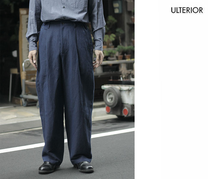 アルテリア ULTERIOR コットンリネン ブロークン ツイル ワイド