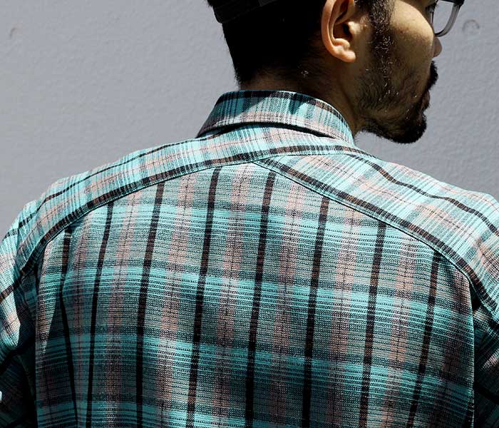 アルテリア ULTERIOR ウール シャドーチェック シャツ WOOL