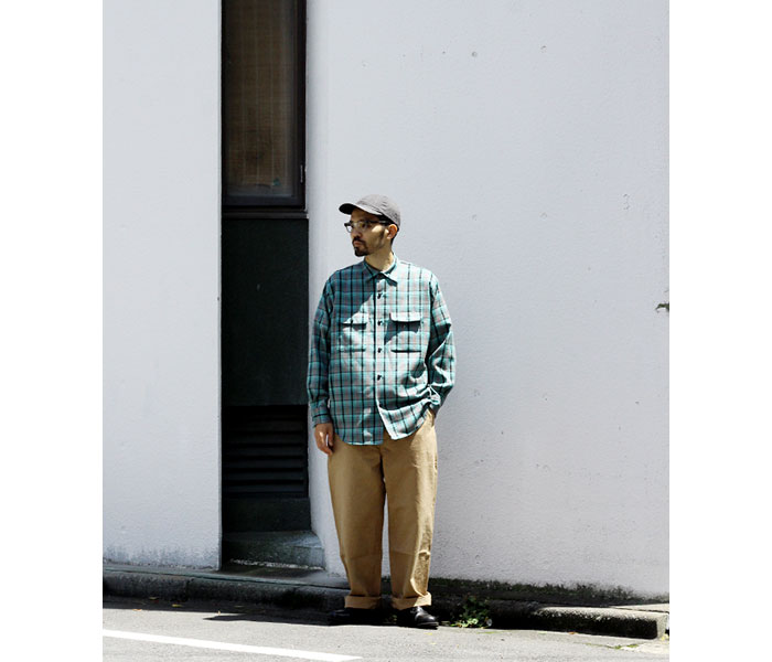 ULTERIOR - WOOL SHADOW CHECK P/O SHIRT Black | koko