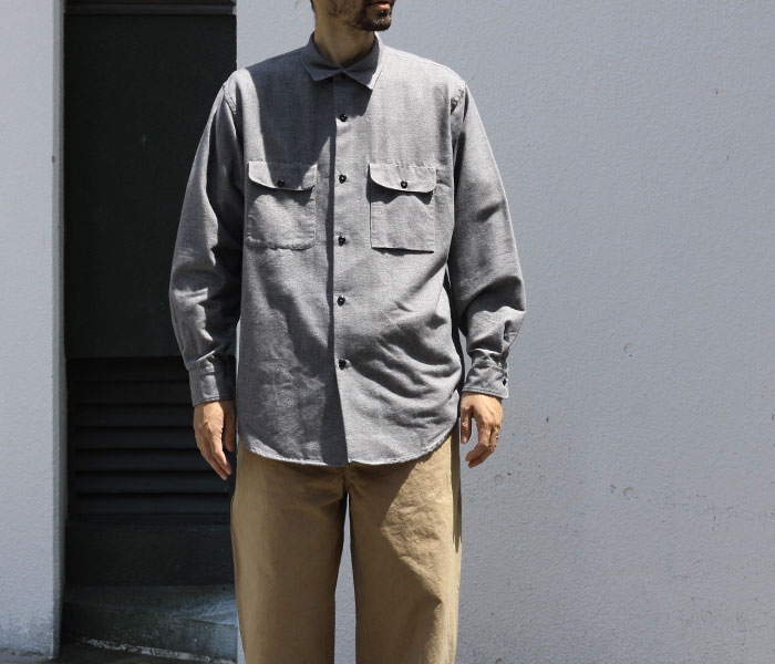 アルテリア ULTERIOR コットンカシミヤ フランネル シャツ DRY