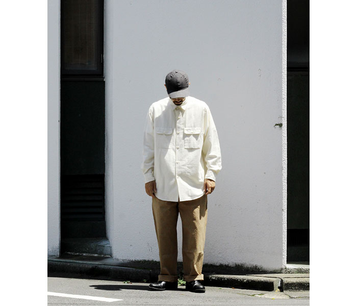 ULTERIOR ドライコットンカシミヤ フランネルシャツ