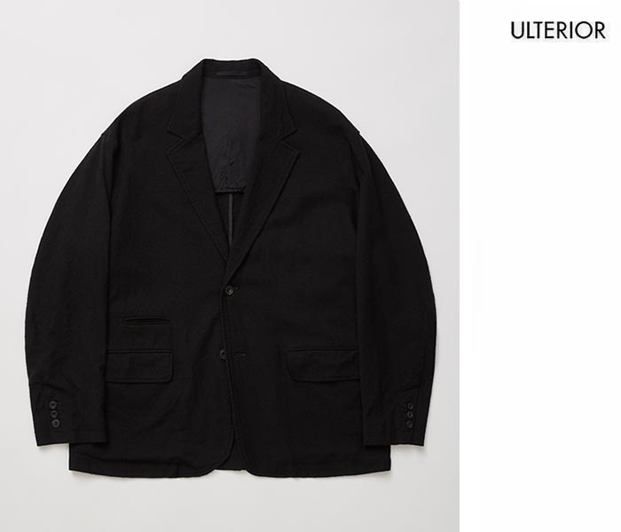 【中古】 ウォッシュド ULTERIOR アルテリア ウールシルク 2ボタン ツイル ジャケット・アウター