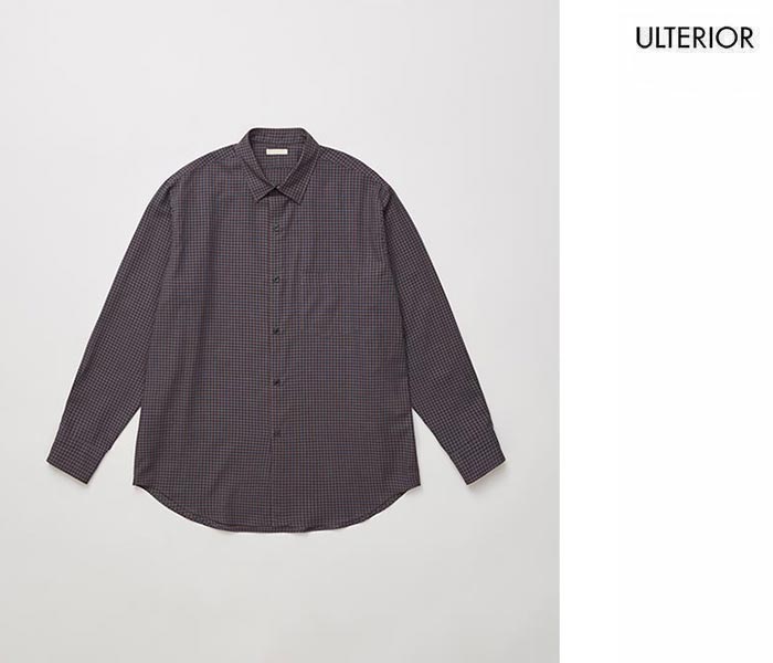 アルテリア ULTERIOR コットンウールシャツ アルテリア ULTERIOR コットンウール チェック ツイル シャツ C