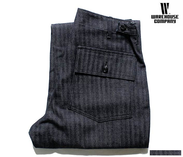 WAREHOUSE ウエアハウス ヘリンボーンデニム ベイカーパンツ
