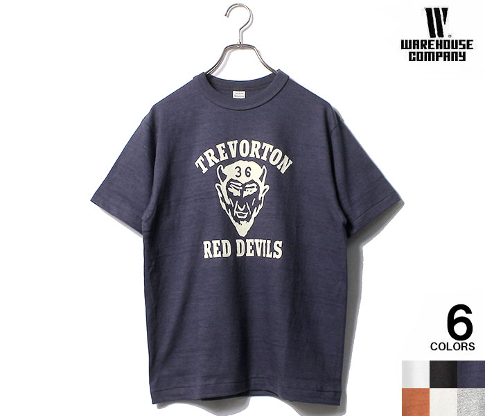 ウエアハウス WAREHOUSE 4601 RED DEVILS Tシャツ プリントT