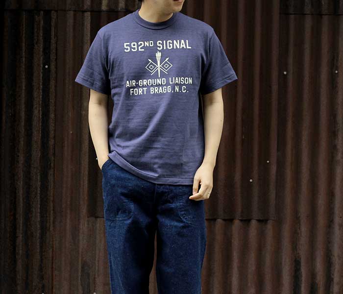 ウエアハウス WAREHOUSE 4601 592ND SIGNAL Tシャツ プリントT ウエアハウス WAREHOUSE 4601 592ND SIGNAL Tシャツ プリントT