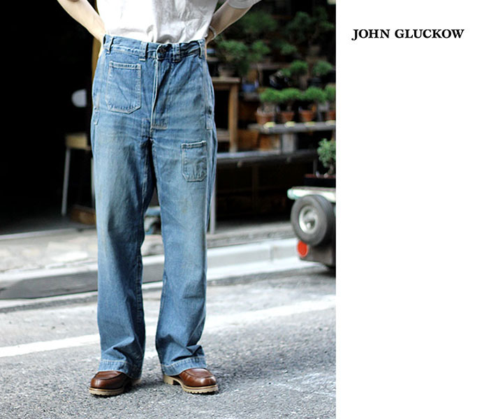 ジョングラッコー JOHN GLUCKOW ユーズドウォッシュ 淡 ネット