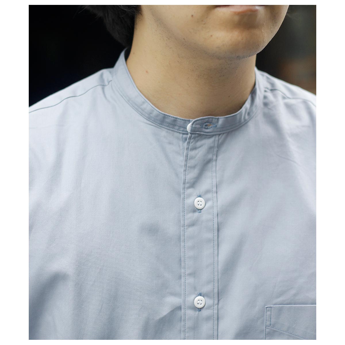80s THRESHER & GLENNY バンドカラーシャツ VINTAGE ボーリングシャツ SOLID/オープンカラーシャツ