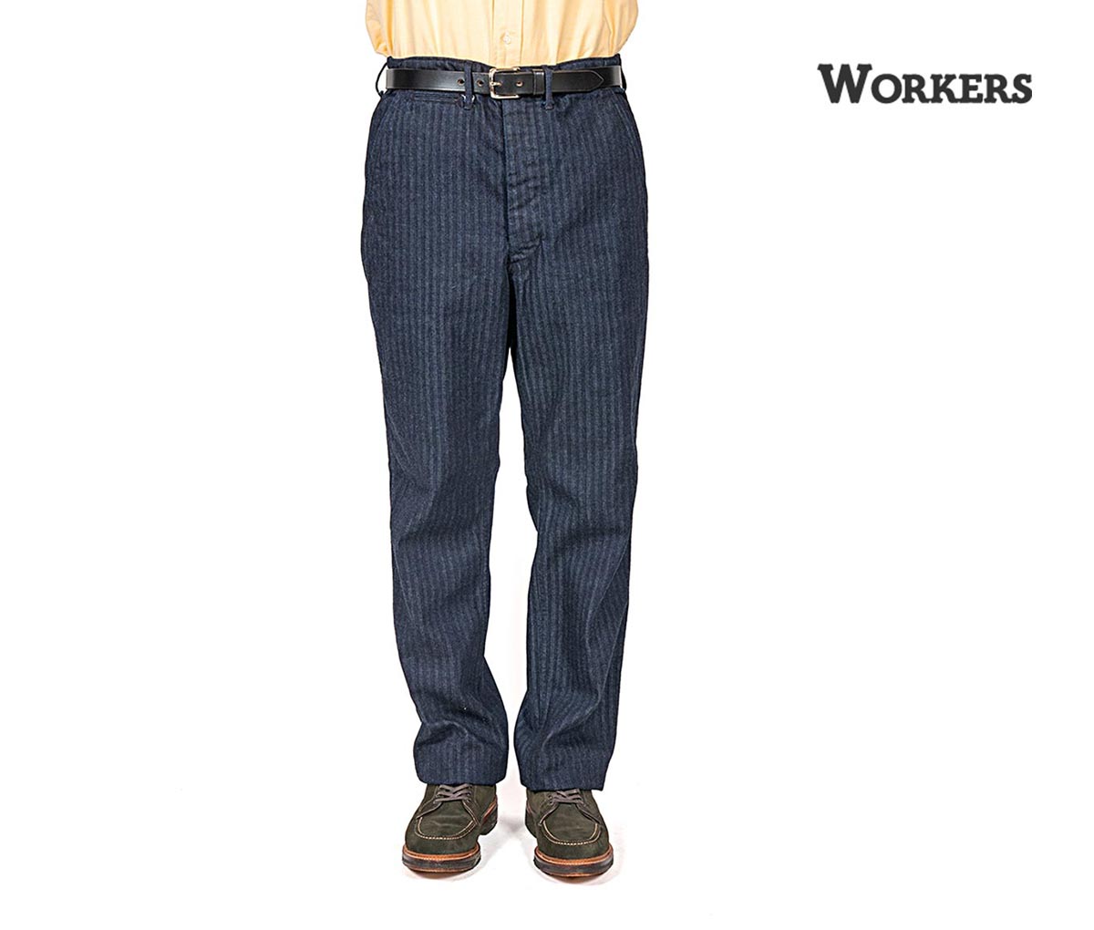 atlast&co butcher products ワークトラウザーズ　32 atlast&co work trousers navy