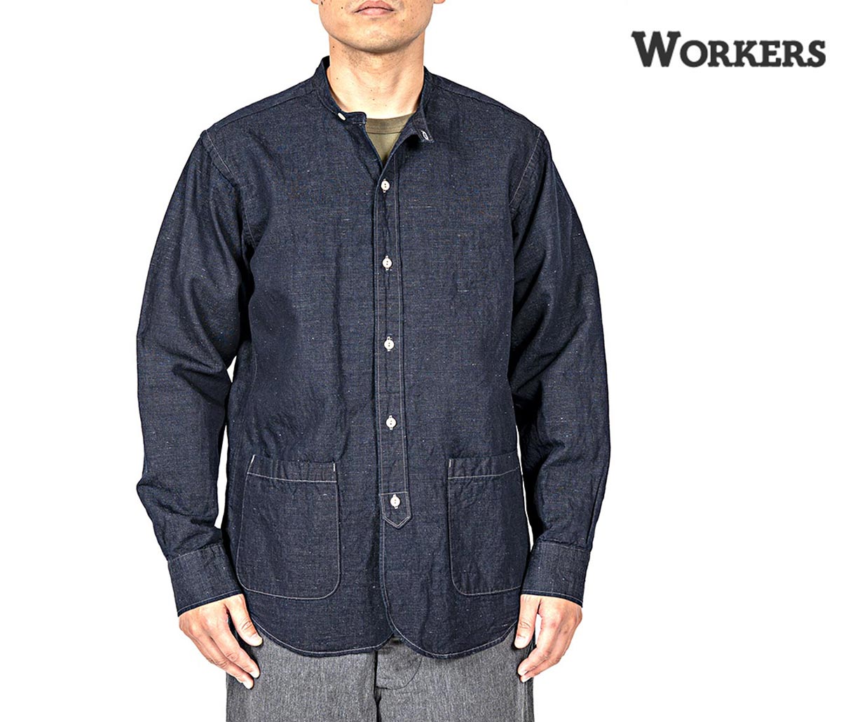 専用 ＜6(ROKU)＞CHECK BAND COLLAR SHIRT 6（ロク）の「＜6(ROKU)＞BAND COLLAR SHIRT/シャツ（シャツ/ブラウス