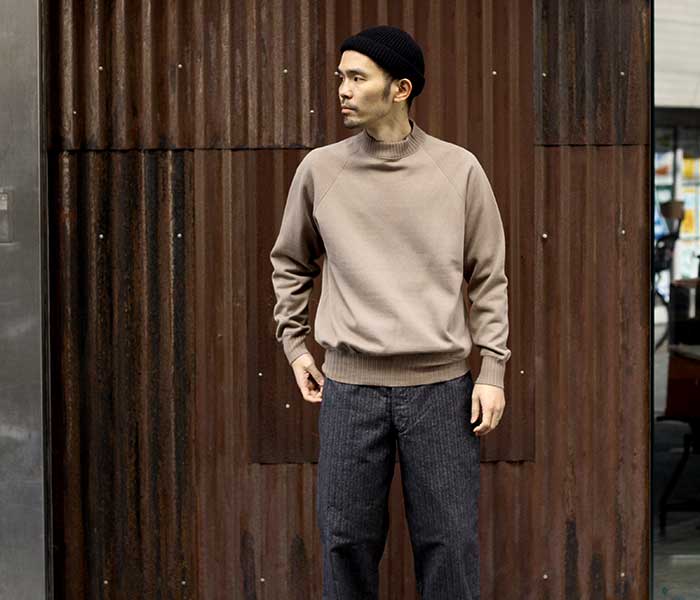 豪華で新しい WORKERS ワーカーズ ラグランセーター Raglan コットンニット トップス