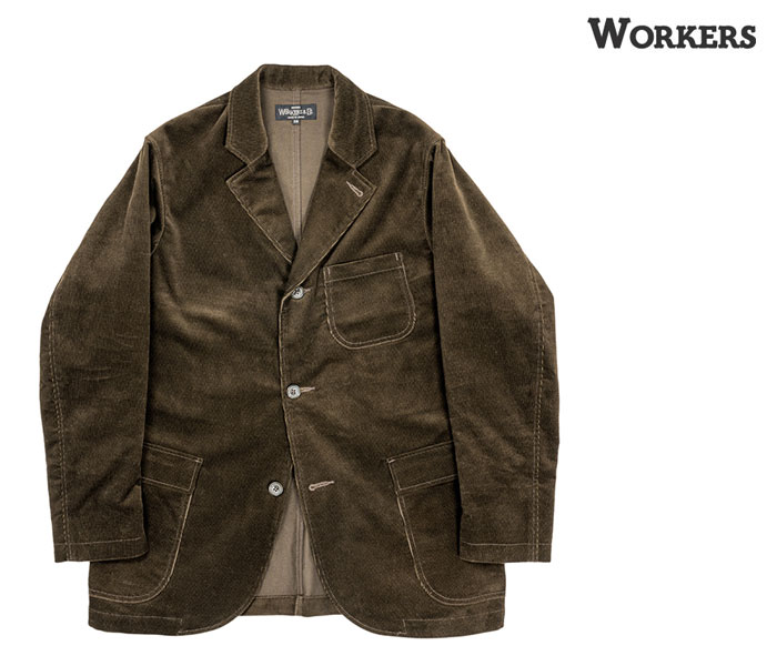 ワーカーズ WORKERS コーデュロイ ラウンジジャケット ダブル ワーカーズ WORKERS コーデュロイ ラウンジジャケット ダブル