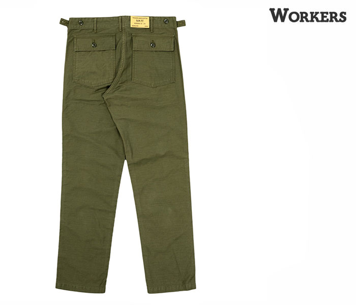 ワーカーズ WORKERS バックサテン ベイカーパンツ スリム ワーカーズ WORKERS バックサテン ベイカーパンツ スリム