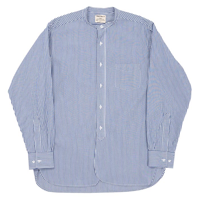 ワーカーズ WORKERS ポプリン バンドカラーシャツ Band Collar