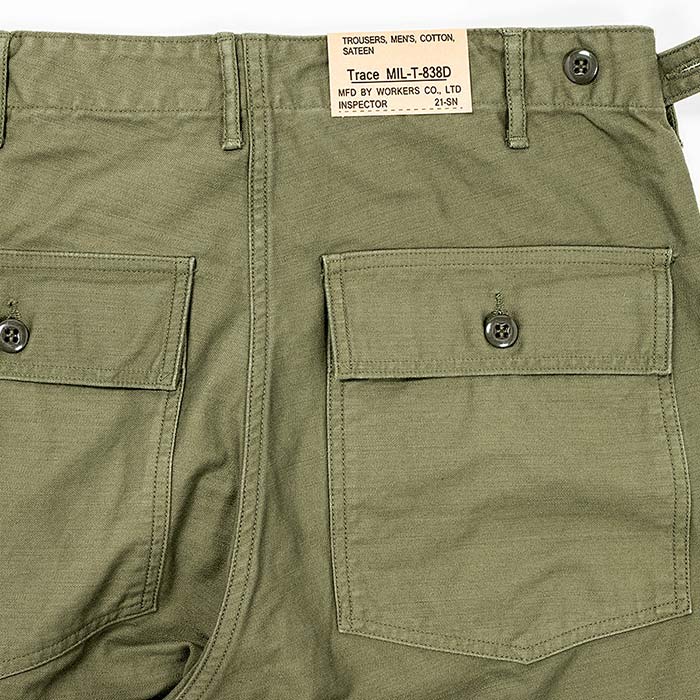 ワーカーズ WORKERS OD バックサテン ベイカーパンツ