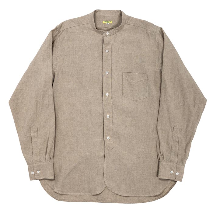 【期間限定送料無料】 ワーカーズ WORKERS バンドカラーシャツ リネン Band Collar トップス